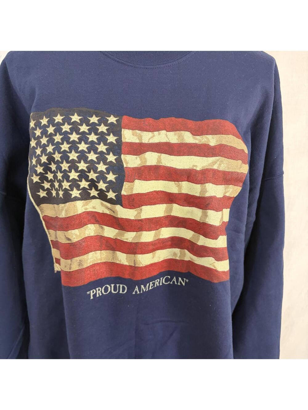 Patriotic Proud American crewneck sweatshirt sz XXL vintage 90s - Picture 2 of 4